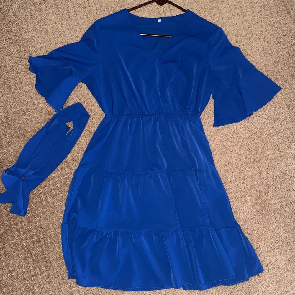 Elegant Blue Women's Dress